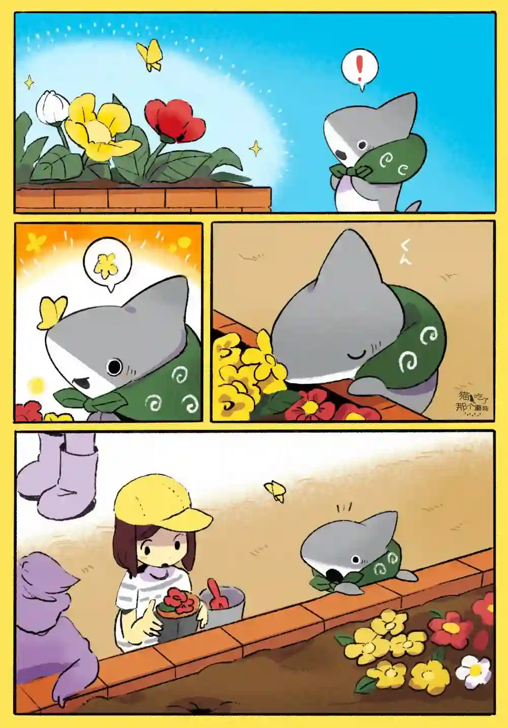 小鲨鱼去郊游花坛