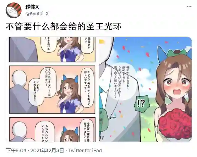 推特赛马娘同人不管要什么都会给的圣王光环