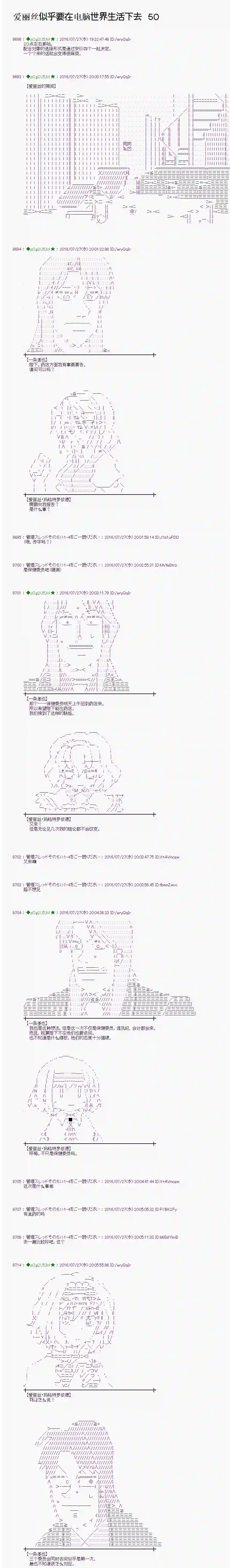 爱丽丝似乎要在电脑世界生活下去第50话