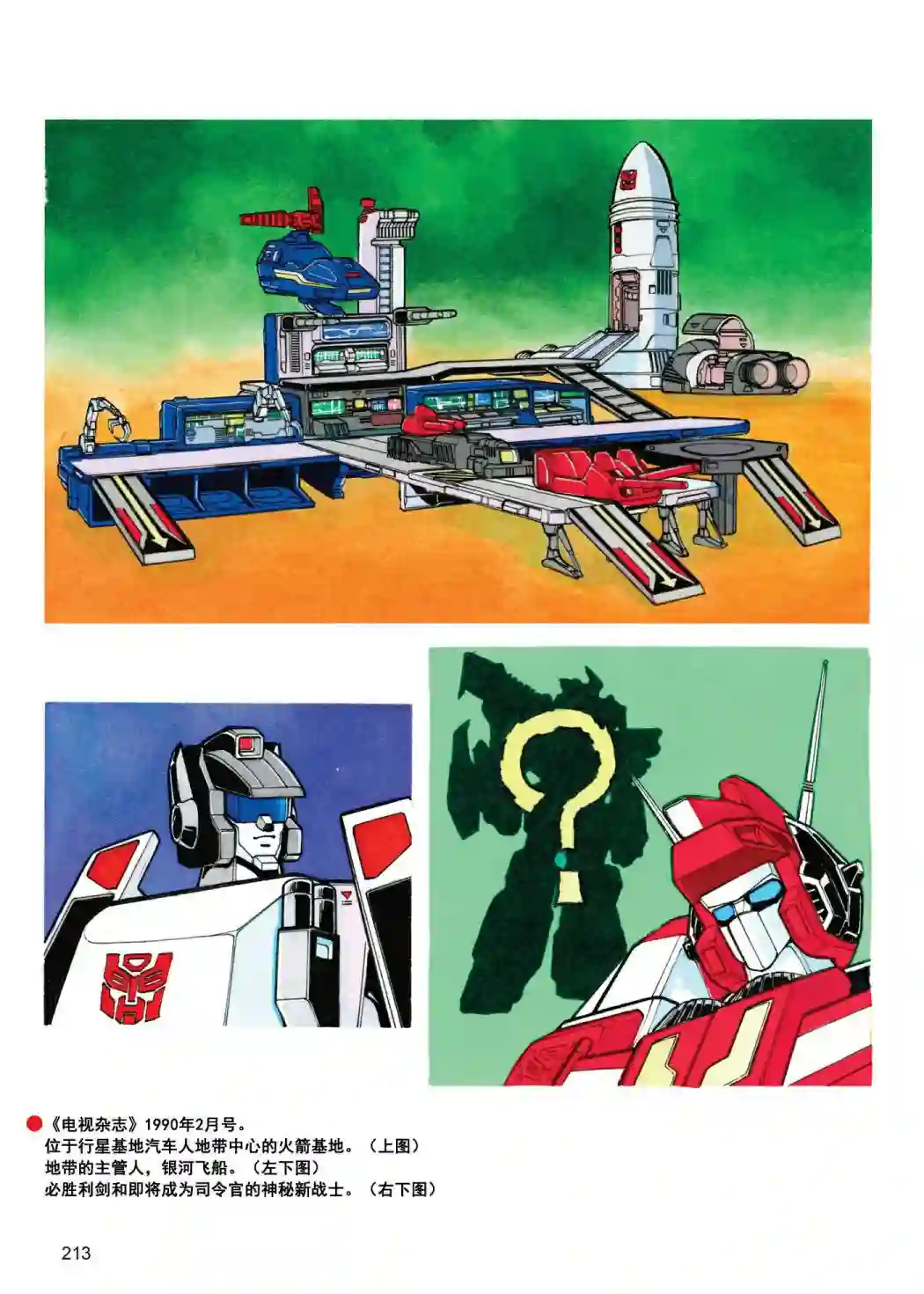 变形金刚日版G1杂志插画《战斗吧！超机械生命体变形金刚：地带》